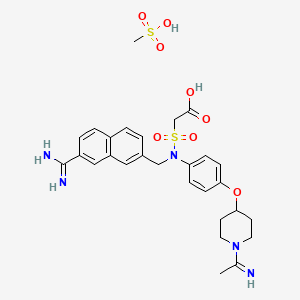 molecular formula C28H35N5O8S2 B1683503 YM-60828 (MsOH salt) CAS No. 209187-02-0