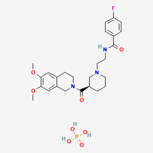 molecular formula C26H35FN3O8P B1683504 YM758 phosphate CAS No. 312752-86-6