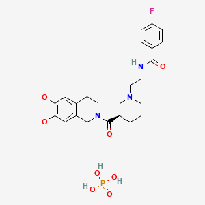 molecular formula C26H35FN3O8P B1683504 YM-758 单磷酸盐 CAS No. 312752-86-6