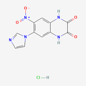 molecular formula C11H8ClN5O4 B1683507 6-(1H-Imidazol-1-yl)-7-nitro-2,3(1H,4H)-quinoxalinedione CAS No. 154164-30-4