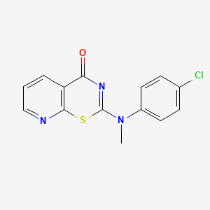 molecular formula C14H10ClN3OS B1683508 2-(4-chloro-N-methylanilino)pyrido[3,2-e][1,3]thiazin-4-one CAS No. 190842-36-5