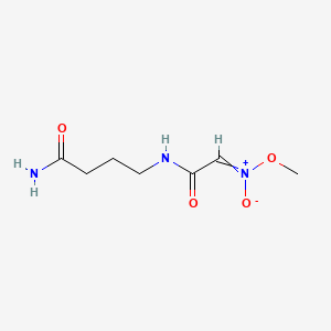 molecular formula C7H13N3O4 B1683511 Butanamide, 4-(((methyl-aci-nitro)acetyl)amino)- CAS No. 102692-05-7