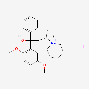 molecular formula C24H34INO3 B1683522 Piperidinium, 1-(4-(2,5-dimethoxyphenyl)-4-hydroxy-4-phenyl-2-butyl)-1-methyl-, iodide CAS No. 1054-91-7