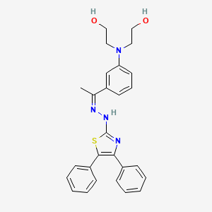 2(3H)-Thiazolone, 4,5-diphenyl-, (1-(3-(bis(2-hydroxyethyl)amino)phenyl)ethylidene)hydrazone