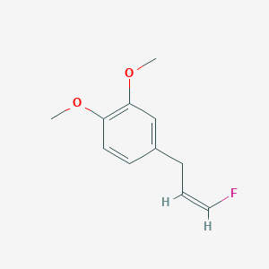 molecular formula C11H13FO2 B1683538 Z-1,2-Dimethoxy-4-(3-fluoro-2-propenyl)benzene CAS No. 161436-14-2