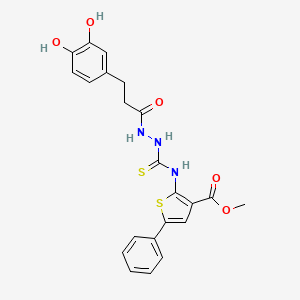 Methyl 2-[[3-(3,4-dihydroxyphenyl)propanoylamino]carbamothioylamino]-5-phenylthiophene-3-carboxylate