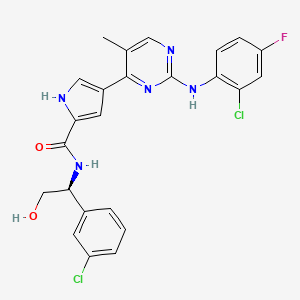 molecular formula C24H20Cl2FN5O2 B1683579 (R)-VX-11e CAS No. 896720-20-0