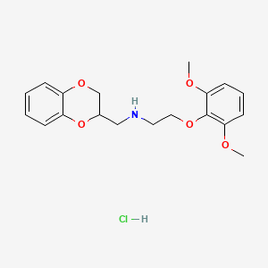 molecular formula C19H24ClNO5 B1683586 N-(2,3-dihydro-1,4-benzodioxin-3-ylmethyl)-2-(2,6-dimethoxyphenoxy)ethanamine;hydrochloride CAS No. 2170-58-3