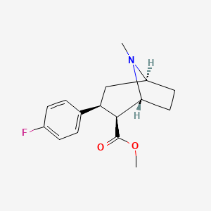 molecular formula C16H20FNO2 B1683589 methyl (1R,2S,3S,5S)-3-(4-fluorophenyl)-8-methyl-8-azabicyclo[3.2.1]octane-2-carboxylate CAS No. 50370-56-4