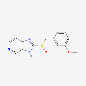 molecular formula C14H13N3O2S B1683597 2-(((3-Methoxyphenyl)methyl)sulfinyl)-3H-imidazo(4,5-C)pyridine CAS No. 134217-27-9