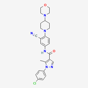 molecular formula C27H29ClN6O2 B1683611 BAY-320 CAS No. 288250-47-5