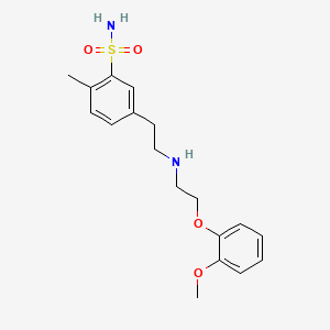 molecular formula C18H24N2O4S B1683614 5-(2-((2-(2-Methoxyphenoxy)ethyl)amino)ethyl)-2-methylbenzenesulfonamide CAS No. 94666-09-8