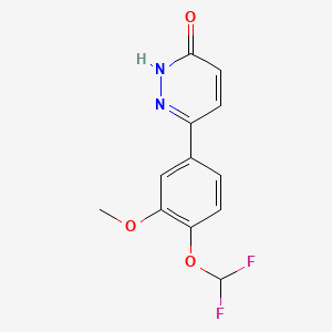 molecular formula C12H10F2N2O3 B1683624 Zardaverine CAS No. 101975-10-4