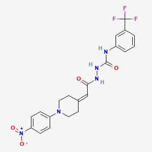 molecular formula C21H20F3N5O4 B1683657 Thyroid Hormone Receptor Antagonist (1-850) CAS No. 251310-57-3