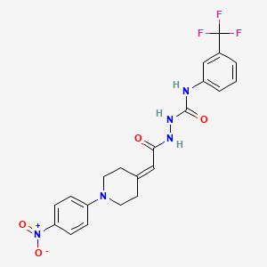 molecular formula C21H20F3N5O4 B1683657 Thyroid Hormone Receptor Antagonist, 1-850 CAS No. 251310-57-3
