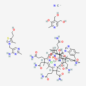 molecular formula C12H17ClN4OS; C8H11NO3; CCoN+; C62H88N13O14P2- B1683672 Triredisol CAS No. 76773-81-4