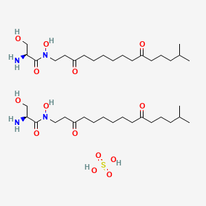 molecular formula C38H74N4O14S B1683700 Lipoxamycin, sulfate (2:1) CAS No. 11075-87-9