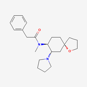 B1683704 n-Methyl-2-phenyl-n-[(5r,7s,8s)-7-(pyrrolidin-1-yl)-1-oxaspiro[4.5]dec-8-yl]acetamide CAS No. 6744-75-1