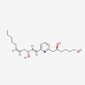 molecular formula C22H35NO3 B1683711 6-(6-(3-羟基-1,5-十一二烯-1-基)-2-吡啶基)-1,5-己二醇 CAS No. 119477-85-9