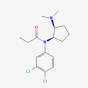 molecular formula C16H22Cl2N2O B1683713 Propanamide, N-(3,4-dichlorophenyl)-N-(2-(dimethylamino)cyclopentyl)-, cis- CAS No. 67450-78-6