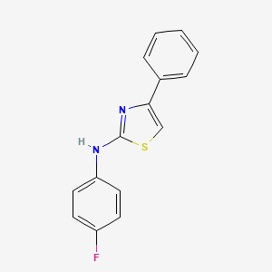 molecular formula C15H11FN2S B1683720 N-(4-Fluorophenyl)-4-phenyl-1,3-thiazol-2-amine CAS No. 339303-87-6