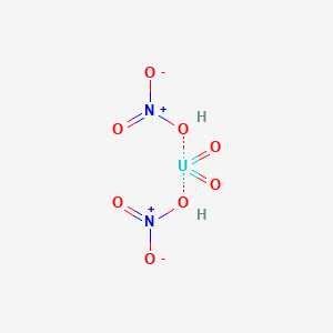 molecular formula UO2(NO3)2<br>H2N2O8U B1683741 Uranium nitrate oxide (UO2(NO3)2) CAS No. 10102-06-4