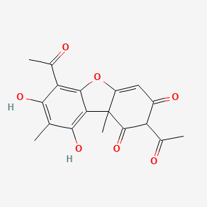 molecular formula C18H16O7 B1683744 d-Usnic acid CAS No. 125-46-2