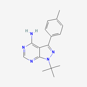 molecular formula C16H19N5 B1683778 1-(tert-Butyl)-3-(p-tolyl)-1H-pyrazolo[3,4-d]pyrimidin-4-amine CAS No. 172889-26-8