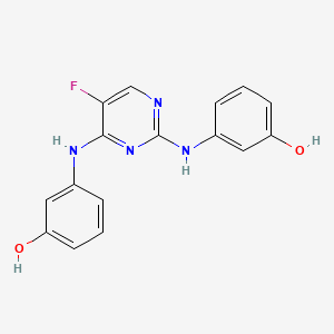 molecular formula C16H13FN4O2 B1683785 R112 CAS No. 575474-82-7