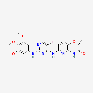 molecular formula C22H23FN6O5 B1683786 Tamatinib CAS No. 841290-80-0