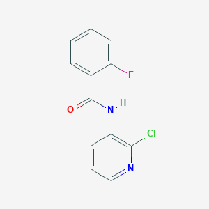 molecular formula C12H8ClFN2O B168380 3-(2-Fluorobenzoylamino)-2-chloropyridine CAS No. 126921-76-4