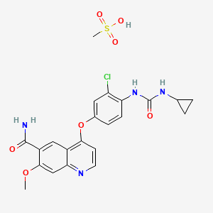 molecular formula C22H23ClN4O7S B1683801 Lenvatinib mesylate CAS No. 857890-39-2