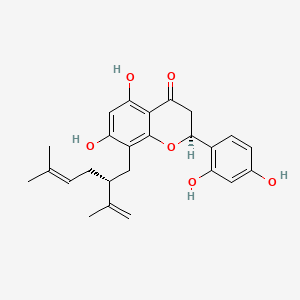 molecular formula C25H28O6 B1683828 Sophoraflavanone G CAS No. 97938-30-2