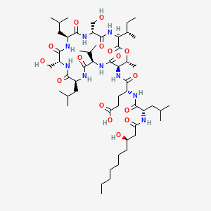 molecular formula C54H95N9O16 B1683834 Viscosin CAS No. 27127-62-4