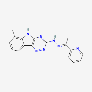 molecular formula C17H15N7 B1683838 6-甲基-3-(2-(1-(吡啶-2-基)乙叉基)肼基)-5H-[1,2,4]三嗪并[5,6-b]吲哚 CAS No. 327031-55-0