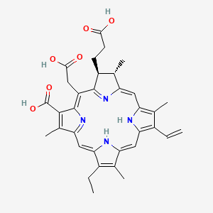 molecular formula C34H36N4O6 B1683848 Chlorin e6 CAS No. 19660-77-6