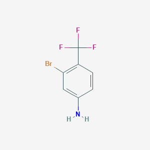 molecular formula C7H5BrF3N B168388 3-Bromo-4-(trifluoromethyl)aniline CAS No. 172215-91-7
