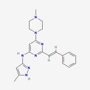 molecular formula C25H31N7O6 B1683880 ENMD-2076 Tartrate CAS No. 934353-76-1