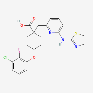 molecular formula C22H21ClFN3O3S B1683883 MK-5108 CAS No. 1010085-13-8