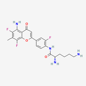 molecular formula C22H23F3N4O3 B1683893 AFP-464 free base CAS No. 468719-52-0