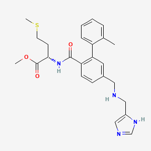 molecular formula C25H30N4O3S B1683899 methyl (2S)-2-[[4-[(1H-imidazol-5-ylmethylamino)methyl]-2-(2-methylphenyl)benzoyl]amino]-4-methylsulfanylbutanoate CAS No. 344900-92-1