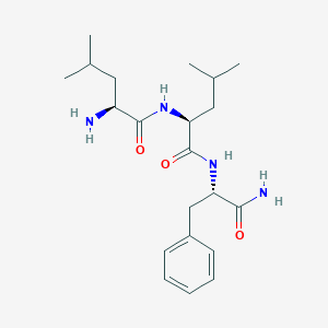 molecular formula C21H34N4O3 B168392 (2S)-2-amino-N-[(2S)-1-[[(2S)-1-amino-1-oxo-3-phenylpropan-2-yl]amino]-4-methyl-1-oxopentan-2-yl]-4-methylpentanamide CAS No. 108370-29-2
