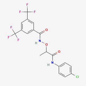 molecular formula C18H13ClF6N2O3 B1683958 n-(2-(4-氯苯胺)-1-甲基-2-氧代乙氧基)-3,5-双(三氟甲基)苯甲酰胺 CAS No. 285986-88-1