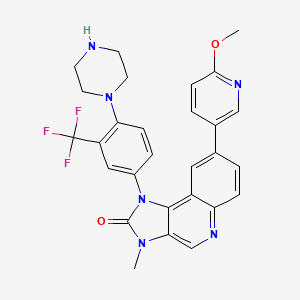 molecular formula C32H29F3N6O6 B1683971 BGT-226 free base CAS No. 915020-55-2