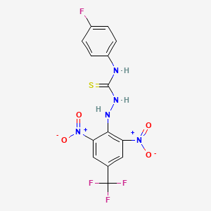 molecular formula C14H9F4N5O4S B1683984 kobe2602 