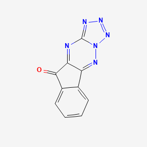 molecular formula C10H4N6O B1683985 Indeno[2,3-e]1,2,3,4-tetraazolo[1,5-b]1,2,4-triazin-10-one CAS No. 329710-24-9