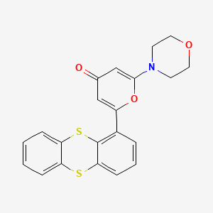 molecular formula C21H17NO3S2 B1683988 2-吗啉-6-(噻蒽-1-基)-4H-吡喃-4-酮 CAS No. 587871-26-9