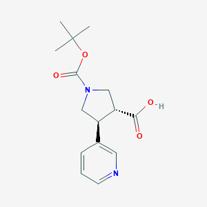 (3R,4S)-1-(tert-Butoxycarbonyl)-4-(pyridin-3-yl)pyrrolidine-3-carboxylic acid