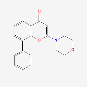 B1683991 2-(4-Morpholinyl)-8-phenyl-4H-1-benzopyran-4-one CAS No. 154447-36-6