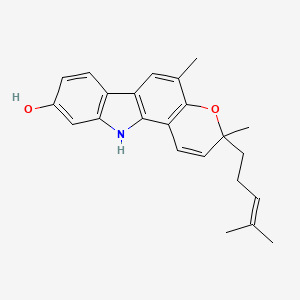molecular formula C23H25NO2 B1683992 (R)-Mahanine CAS No. 28360-49-8